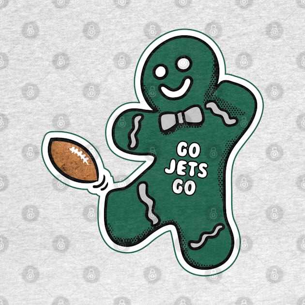 New York Jets Gingerbread Man by Rad Love